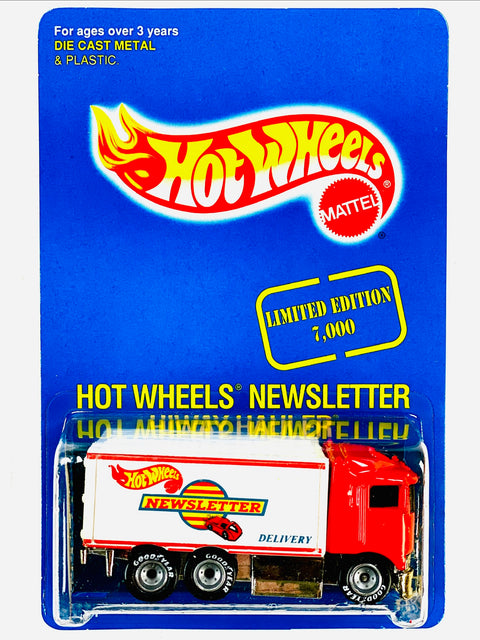 Hot Wheels 1994 Newsletter Hiway Hauler Delivery - Damaged Yellow Blister