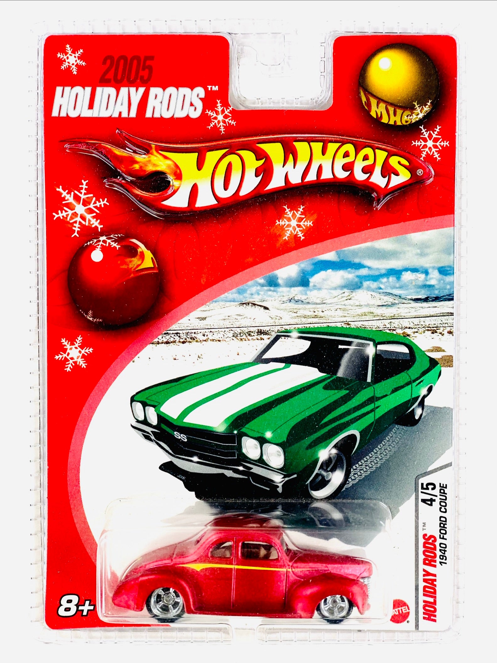 Hot Wheels 2005 Holiday Rods 1940 Ford Coupe - Damaged Blister