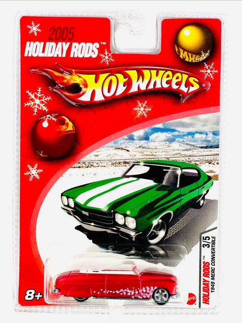 Hot Wheels 2005 Holiday Rods 1949 Merc Convertible - Damaged Blister