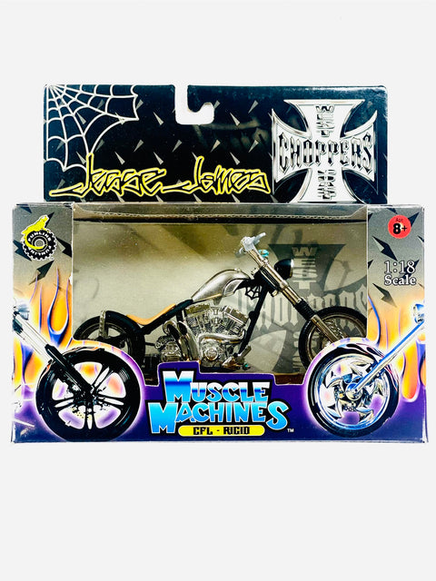 Muscle Machines 1/18 West Coast Choppers CFL Rigid Black - Damaged Box