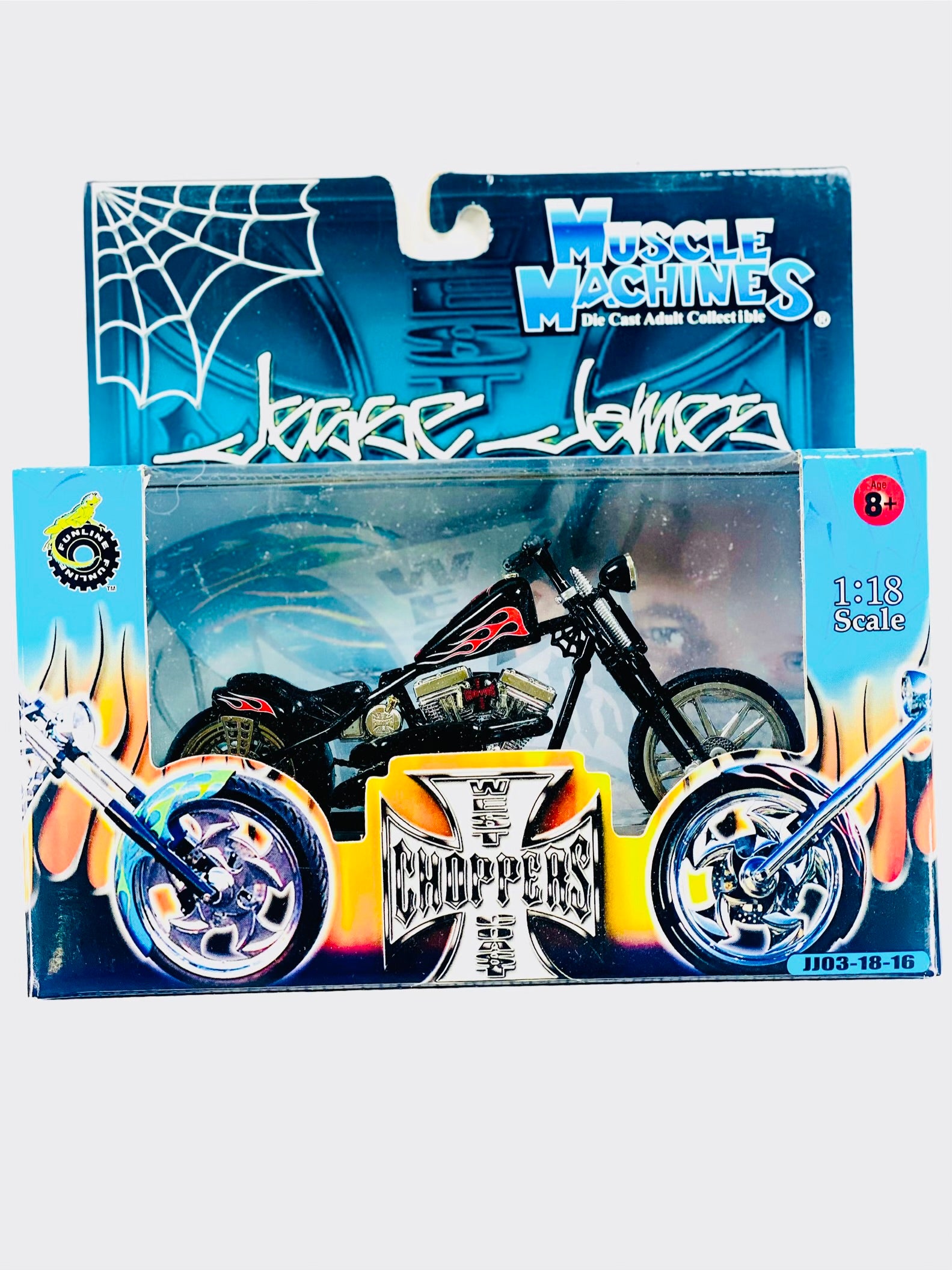 Muscle Machines 1/18 West Coast Choppers Cherry CFL Black