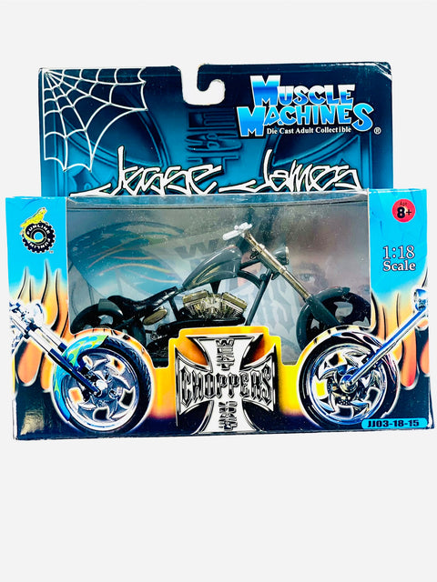 Muscle Machines 1/18 West Coast Choppers El Diablo Rigid Black - Damaged Box