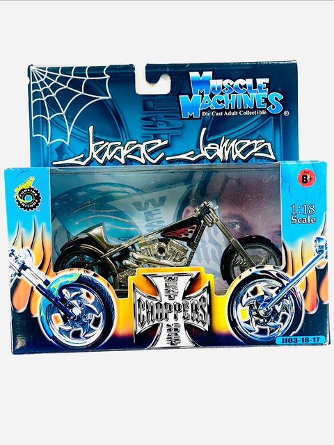 Muscle Machines 1/18 West Coast Choppers El Diablo II Black - Damaged Box
