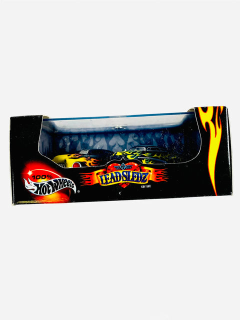 Hot Wheels Hot Rod Series Lead Sledz 2 Car Set - Rubberband Residue/Damaged Box