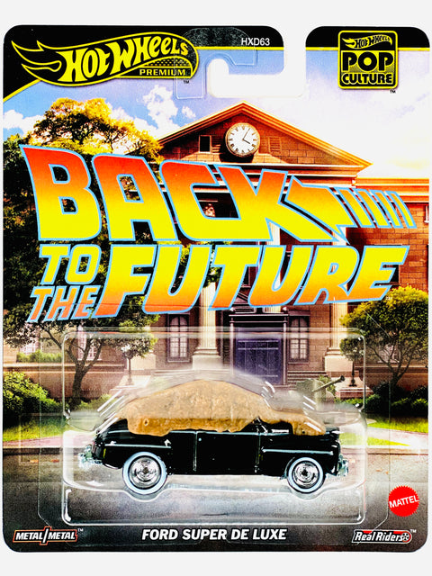 Hot Wheels 2025 Pop Culture Case J Back to the Future Ford Super De Luxe - Damaged Card