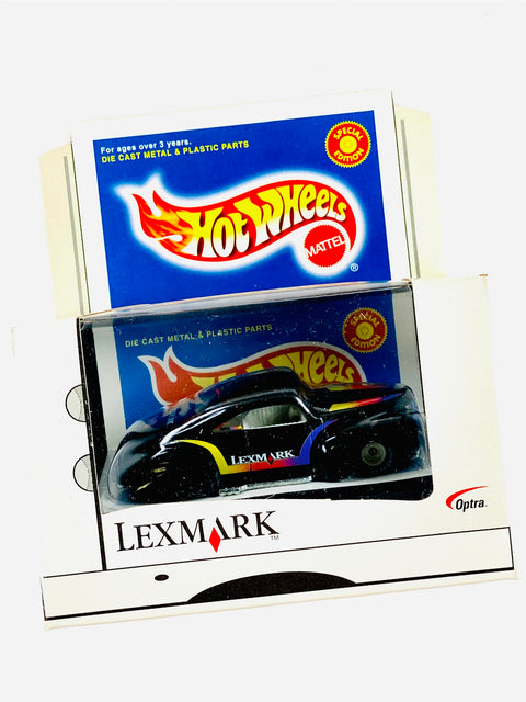 Hot Wheels Lexmark Optra Printers Black Tail Dragger - Damaged Box