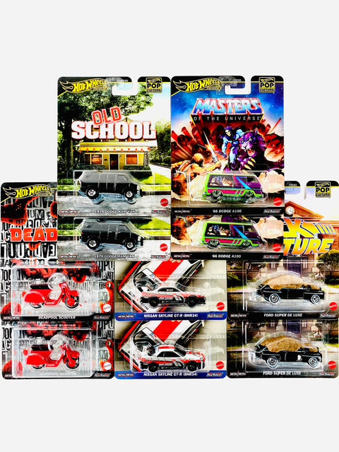 Hot Wheels 2025 Pop Culture Factory Sealed Case J (10 Cars) - Damaged Box