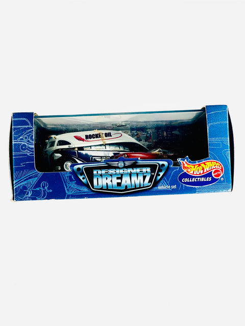 Hot Wheels Custom Series Designer Dreamz 2 Car Set - Rubberband Residue/Damaged Box