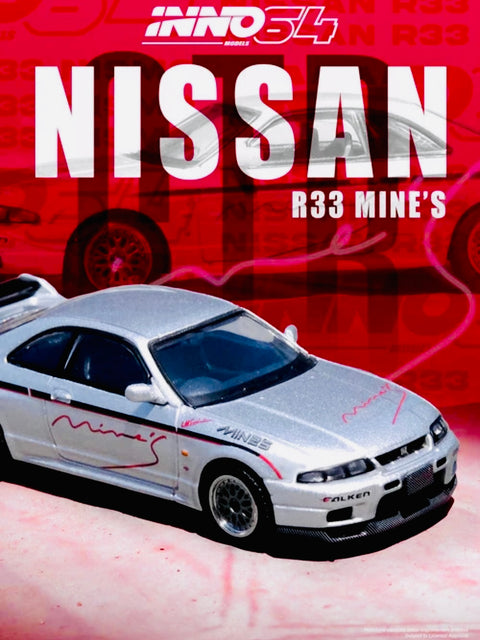 Inno64 Nissan Skyline GTR R33 Tuned by Mine's Silver