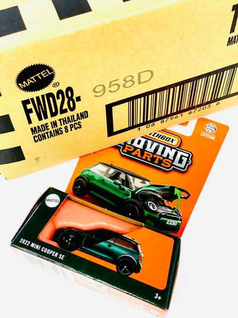 Matchbox 2025 Moving Parts Case D 2022 Mini Cooper SE Solid Pack (8 Cars)