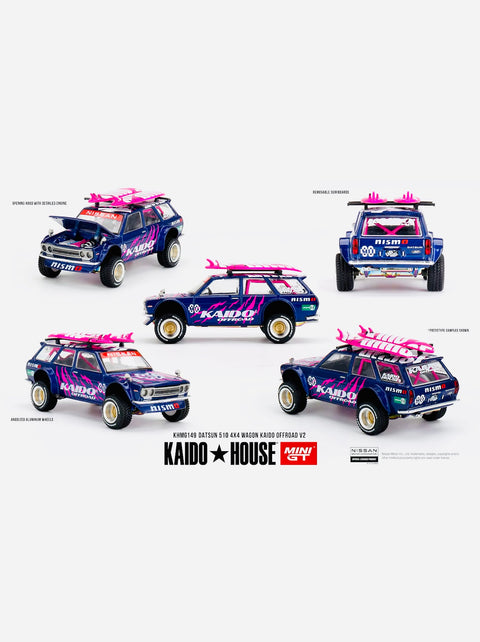 Mini GT x Kaido House Collab Datsun 510 4x4 Wagon Kaido Offroad V2 #149