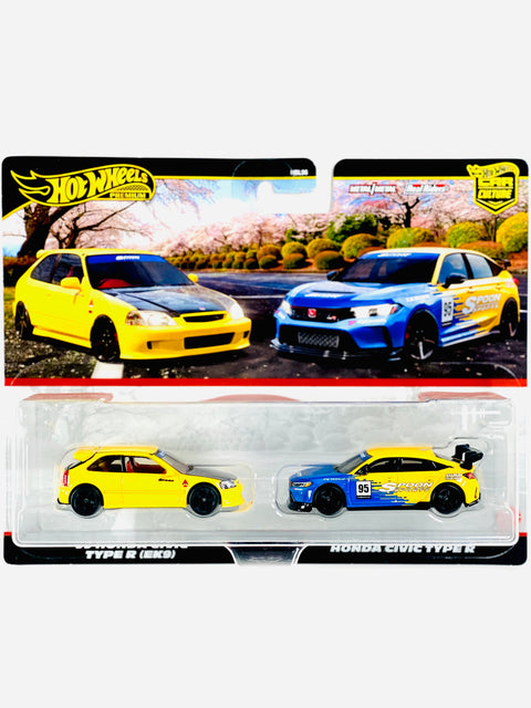 Hot Wheels 2025 Target Exclusive 2 Pack '99 Honda Civic Type R (EK9) & Honda Civic Type R - Damaged Card