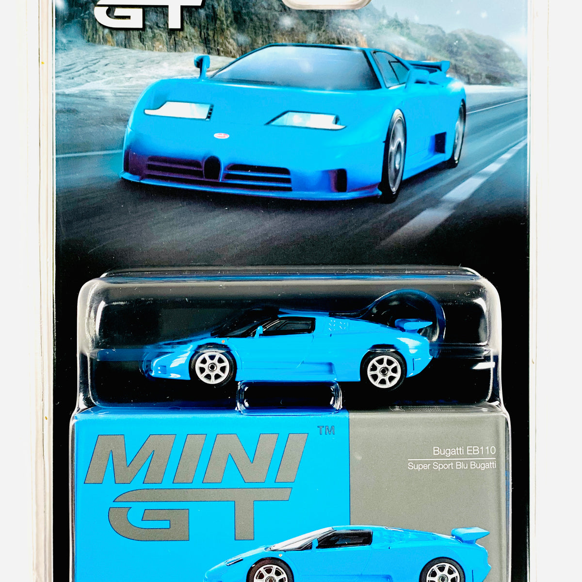 BUGATTI 青 ミニカー 1992 Bugatti EB110 GT Diecast Model