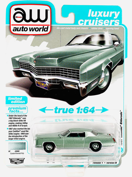 月姫エクゾディアセット（MEMORIES of ELDORADO） Auto World Luxury Cruisers 1967 Cadillac Eldorado in Light Green