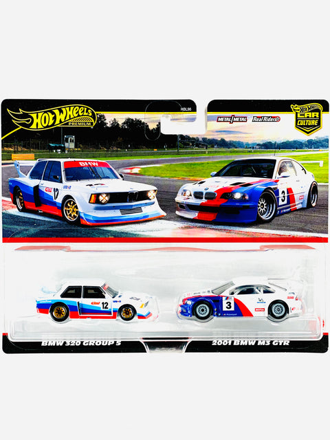 Hot Wheels 2025 Target Exclusive 2 Pack BMW 320 Group 5 & 2001 BMW M3 GTR - Damaged Card