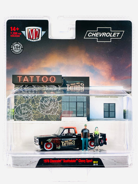 M2 Auto Figs Tattoo Art 1976 Chevrolet Scottsdale Chevy Sport