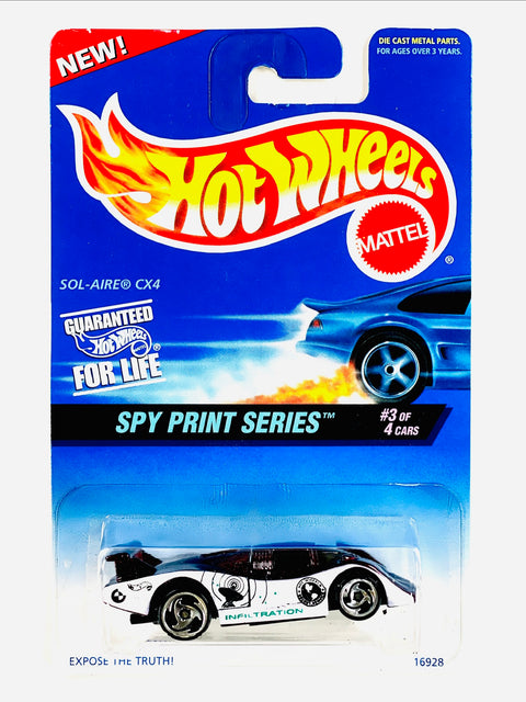 Hot Wheels Spy Print Series Sol-Aire CX4 - Damaged Card