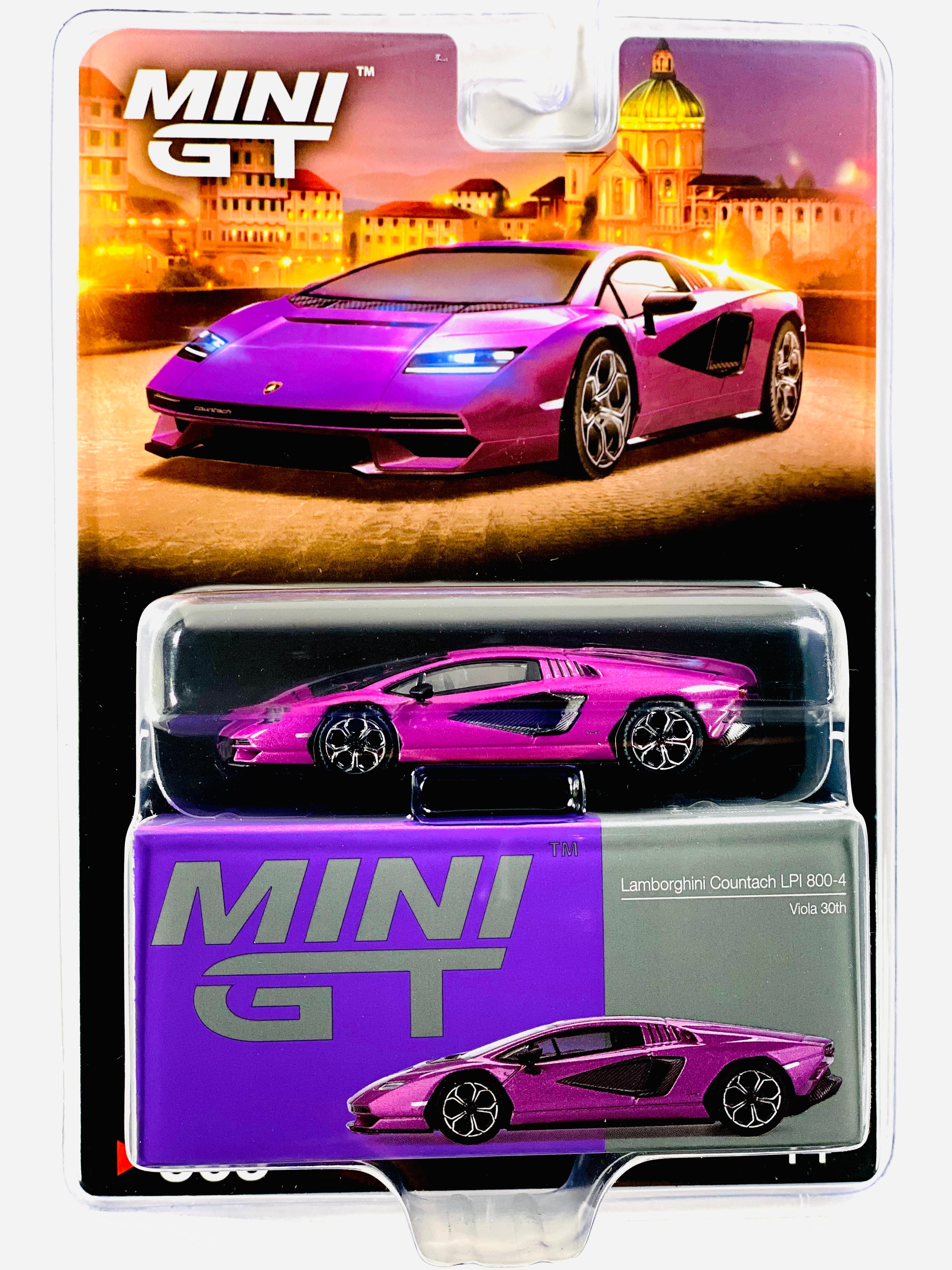 Mini GT Mijo Exclusive Lamborghini Countach LPI 800-4 Viola 30th