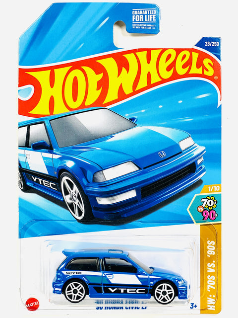 Hot Wheels HW '70s vs. '90s '90 Honda Civic EF - Damaged Card