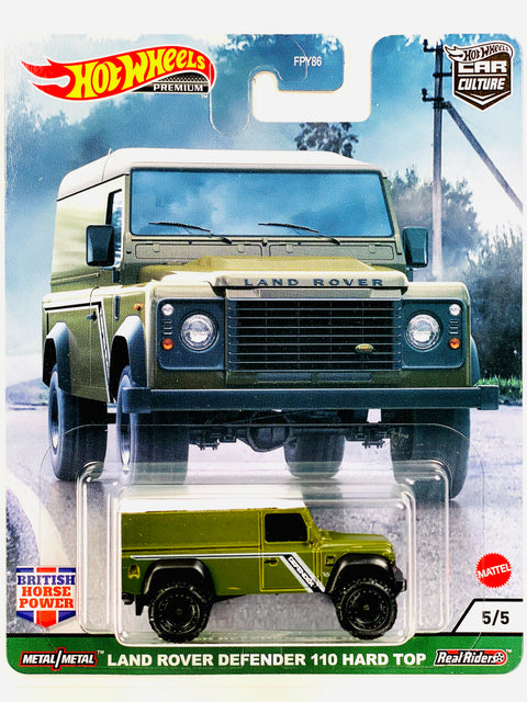 Hot Wheels 2021 Car Culture British Horse Power Land Rover Defender 110 Hard Top - Damaged Card/Blister
