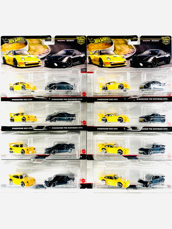 Hot Wheels 2024 Target Exclusive 2 Pack Porsche 993 GT2 Solid Pack (8 Pieces) - Damaged