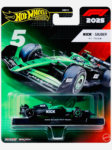 Hot Wheels 2025 F1 Formula 1 Race Team Gabriel Bortoleto Kick Sauber Formula 1 Team #5