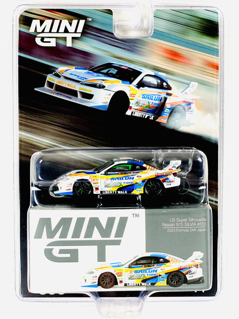 Mini GT Mijo Exclusive Nissan LB-Super Silhouette S15 SILVIA #555 2023 Formula Drift Japan #895
