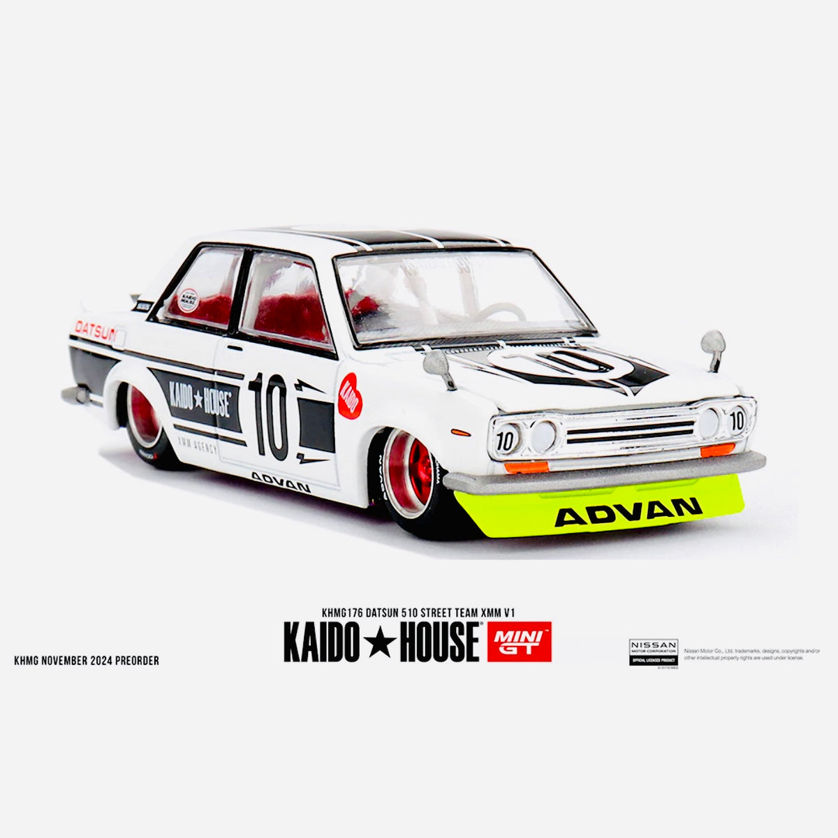 Mini GT x Kaido House Collab Datsun 510 Street Team XMM V1