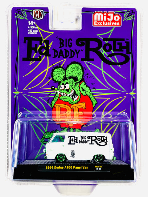 M2 Machines Mijo Exclusive Rat Fink Ed Roth Collaboration 1964 Dodge A100 Panel Van Chase