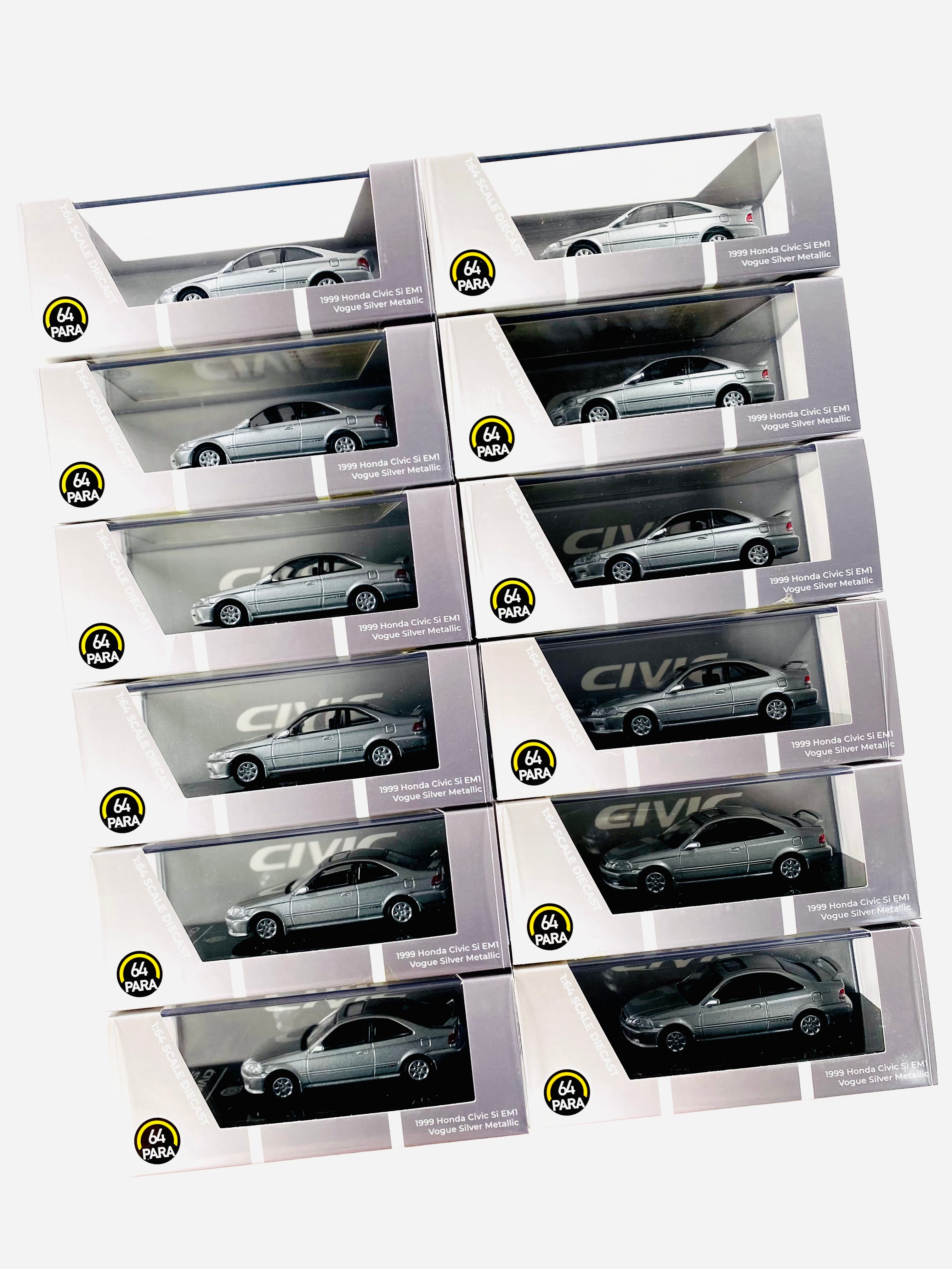 Para64 1999 Honda Civic EM1 Vogue Silver Metallic W/ Wing (LHD) (12ct ...