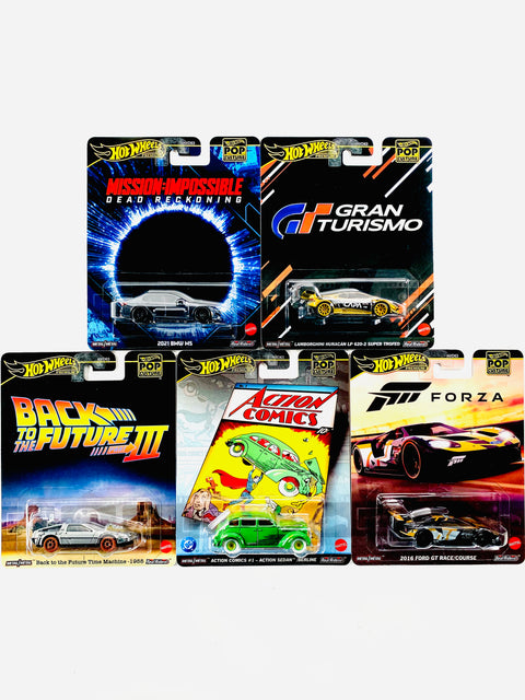 Hot Wheels 2025 Pop Culture Case L (Set of 5 Cars)