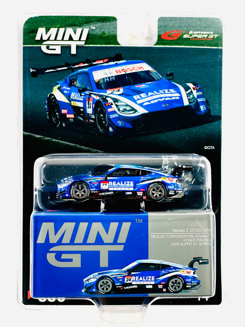 Mini GT Japan Exclusive Nissan Z GT500 #24 “REALIZE CORPORTATION ADVAN Z” KONDO RACING 2023 SUPER GT Series #850