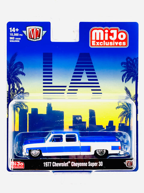 M2 Machines Mijo Exclusive 1977 Chevrolet Cheyenne Super 30 LA White