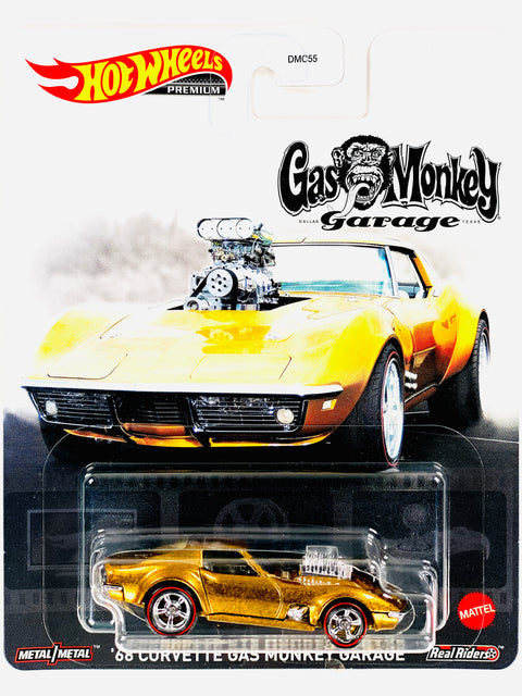 Hot Wheels 2021 Retro Entertainment '68 Corvette Gas Monkey Garage - Damaged Card