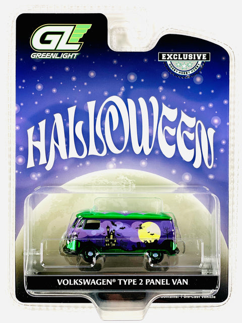 Greenlight Hobby Exclusive 2025 Halloween Volkswagen Type 2 Panel Van Chrome Chase