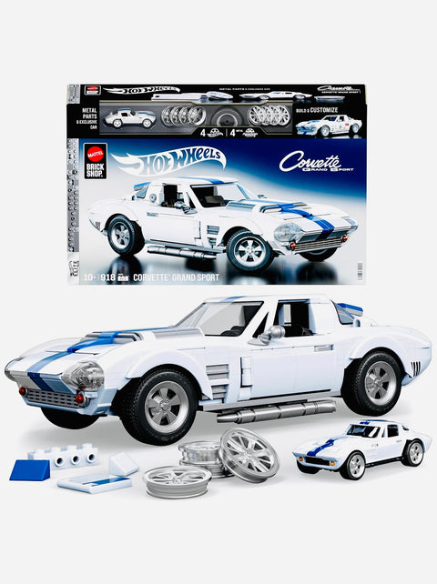 Mattel Brick Shop Hot Wheels Corvette Grand Sport Building Set