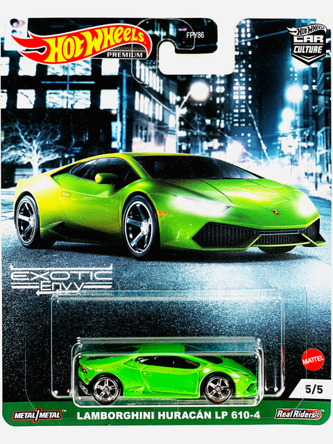 Hot Wheels 2021 Car Culture Exotic Envy Lamborghini Huracan LP 610-4 - Damaged Card