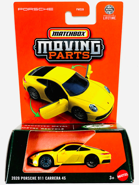 Matchbox 2025 Moving Parts Case F 2020 Porsche 911 Carrera 4S