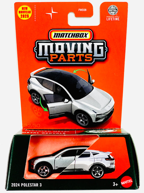 Matchbox 2025 Moving Parts Case F 2024 Polestar 3 - Damaged Card