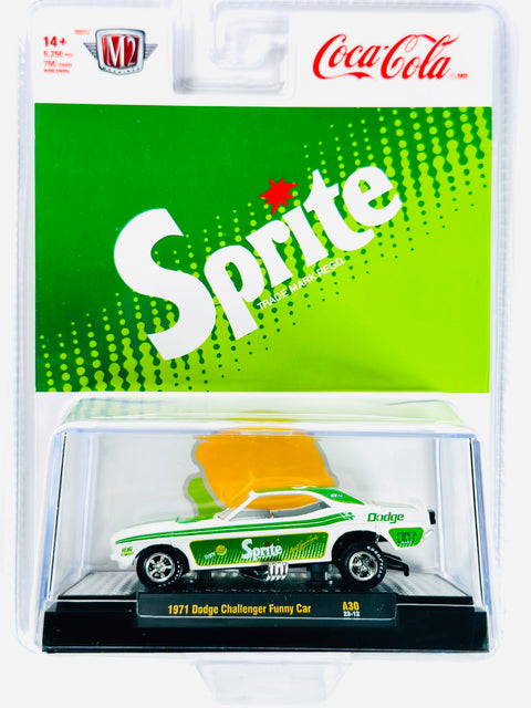 M2 Machines Sprite 1971 Dodge Challenger Funny Car - Damaged Blister