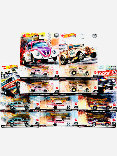 Hot Wheels 2022 Car Culture Drag Strip Factory Sealed Case R (10 Cars) - Damaged Box