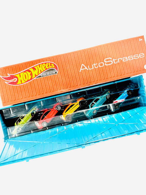 Hot Wheels 2022 Car Culture Auto Strasse Container Bundle (Set of 5 Cars) - Damaged Box