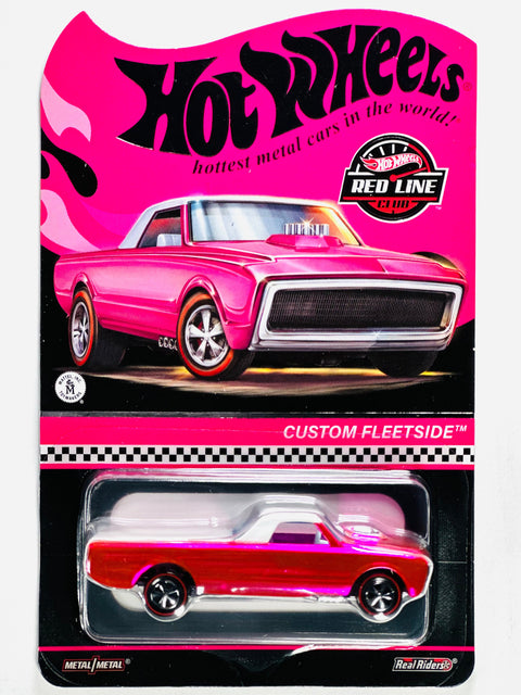 Hot Wheels 2022 36th Annual Collectors Convention Los Angeles RLC Party Car Custom Fleetside Pink - Damaged Card