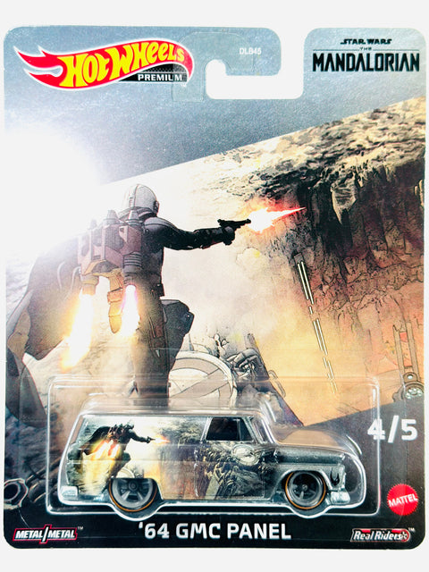 Hot Wheels 2023 Pop Culture Star Wars The Mandalorian Case T '64 GMC Panel - Damaged Card/Blister