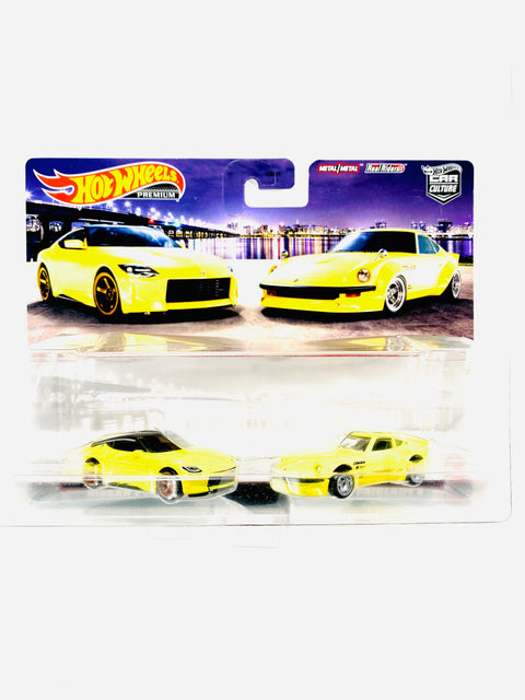 Hot Wheels 2022 Target Exclusive 2 Pack Nissan Z Proto & Nissan Fairlady Z - Damaged Card