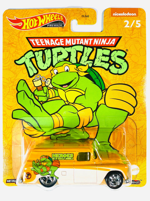 Hot Wheels 2022 Pop Culture Case N Teenage Mutant Ninja Turtles TMNT Heroes in a Half Shell '55 Chevy Panel