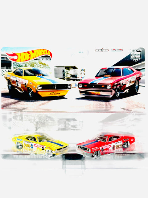 Hot Wheels 2023 Target Exclusive 2 Pack '72 Plymouth Cuda FC & Plymouth Duster Funny Car - Damaged Card/Blister