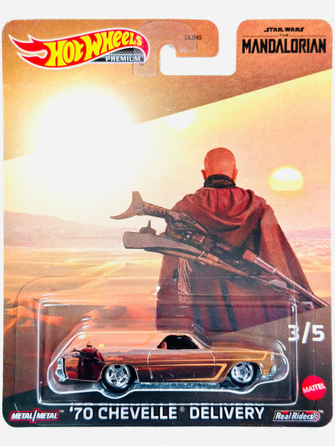 Hot Wheels 2023 Pop Culture Star Wars The Mandalorian Case T Boba Fett '70 Chevelle Delivery - Damaged Card