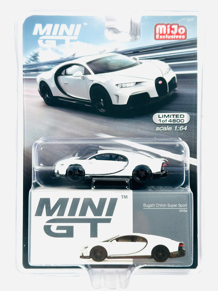 CHASE Bugatti Chiron Super Sport - White (Mini GT) Diecast 1:64
