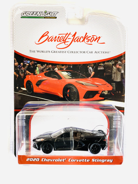 GREENLIGHT HOBBY EXCLUSIVE BARRET JACKSON 2020 CHEVROLET CORVETTE STINGRAY BLACK